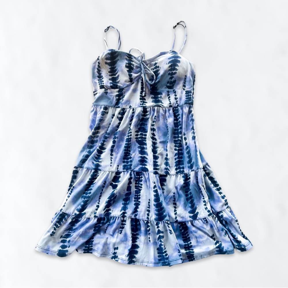 Blue & White Tie Dye Dress